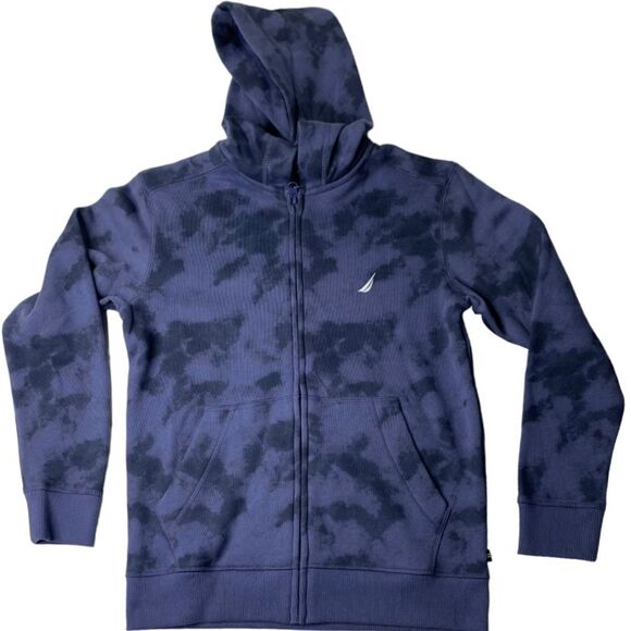 NAUTICA Big Boys Full Zip Tie Dye Fleece Hoodie - Picture 1 of 6
